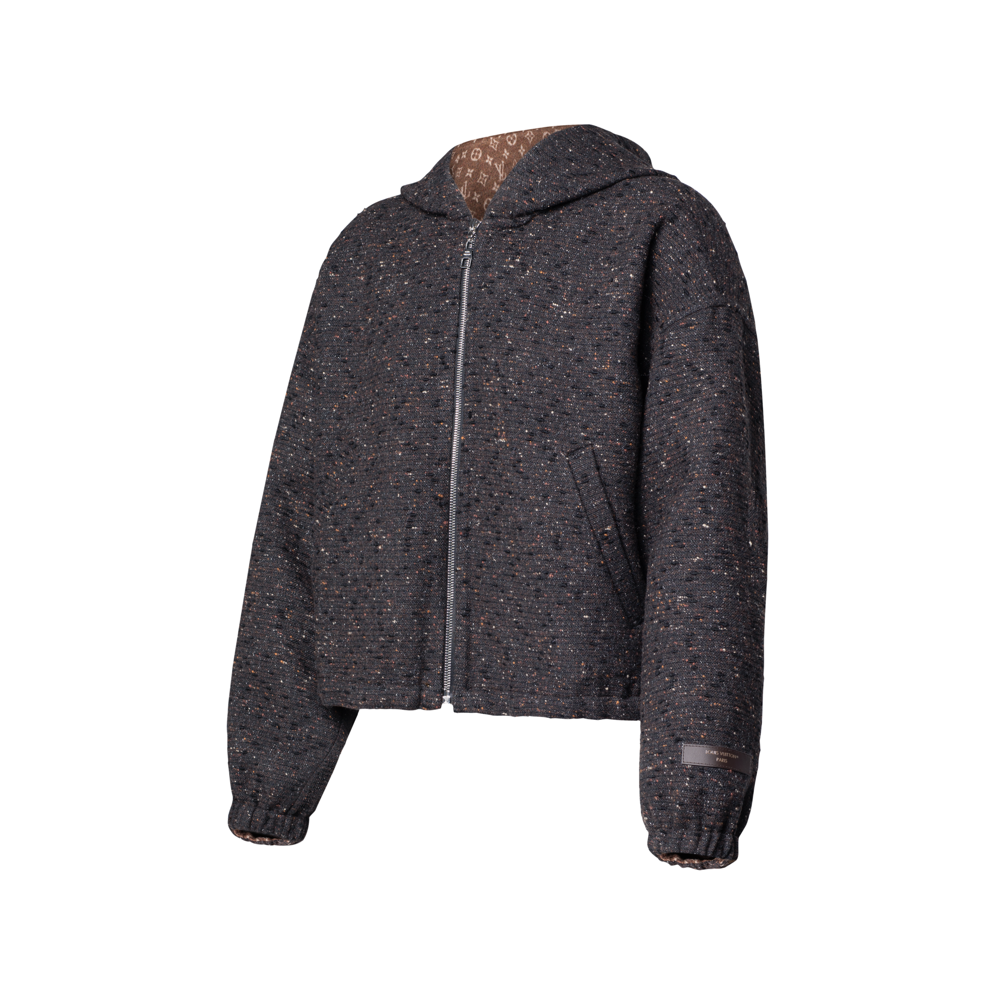 Hooded Bouclette Tweed Jacket - Luxury Brown | LOUIS VUITTON